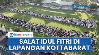 Embun Pagi dan Langkah Ribuan Warga Muhammadiyah Salat Idul Fitri di Lapangan Kottabarat