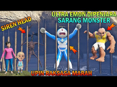 ULTRAMAN DORAEMON DIPENJARA DALAM SARANG MONSTER, UPIN RAKSASA MARAH - GTA 5 BOCIL SULTAN