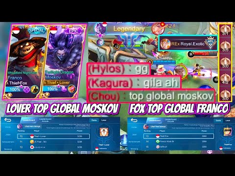 REAKSI SQUAD JUARA MCL KETEMU TOP GLOBAL MOSKOV DAN TOP GLOBAL FRANCO, COMBO YG SANGAT SEMPURNA !!