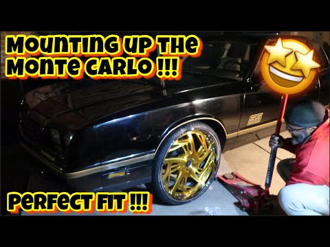 Mounting up Brand New 24" Savini Wheels on The Monte Carlo Ss