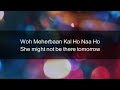 Kal Ho Naa Ho   Lyrics   English Meaning and Translation   Shah Rukh Khan   YouTube