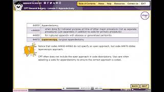 HCGTV: Demo - CPT Surgery: General Surgery - Lesson 3: Appendectomy