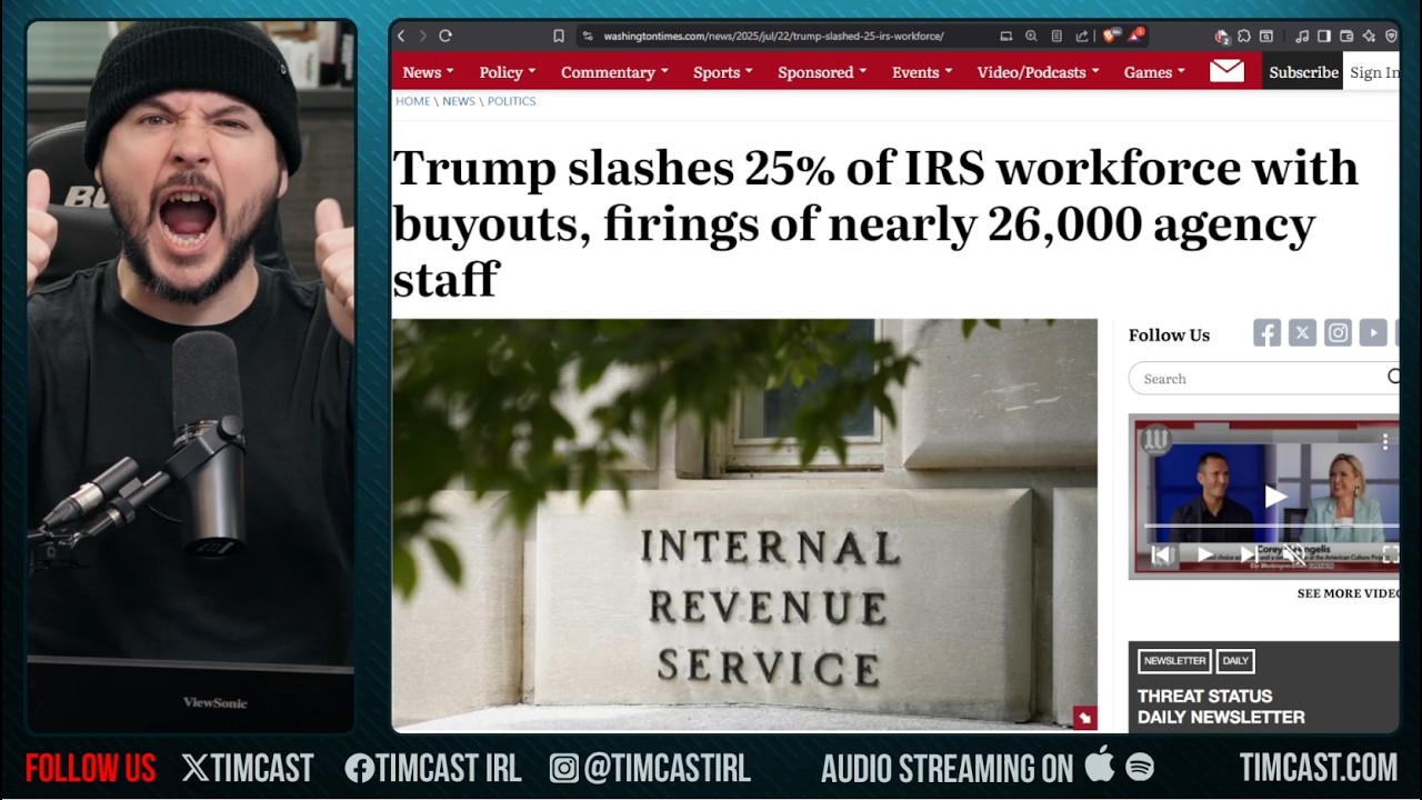 Trump JUST NUKED The IRS, 26,000 IRS CUT, Admin Just Cut 25% Of The IRS Workforce - YouTube