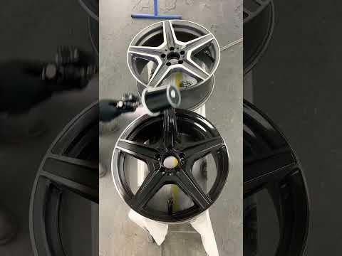 PAINTING A PAIR OF WHEELS BLACK SPRAY PAINT