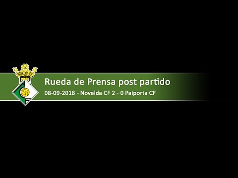 Rueda de prensa post partido Novelda CF 2 - 0 Paiporta CF