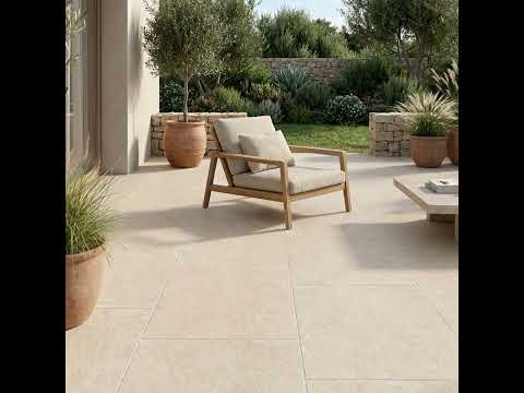 Dalle extérieur effet pierre Syros 2.0 beige R11 60x120 cm