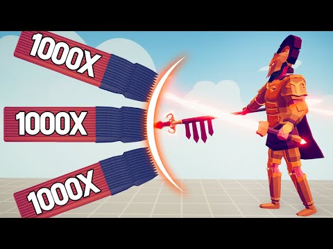 ARES vs 1000x OVERPOWERED RANGED UNITS | TABS Totally Accurate Battle Simulator
