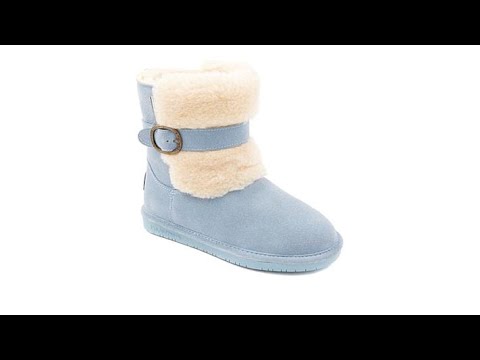 BEARPAW Millie Suede Buckled Boot with NeverWet