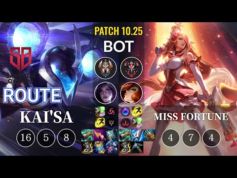 SB Route Kai'Sa vs Miss Fortune Bot - KR Patch 10.25