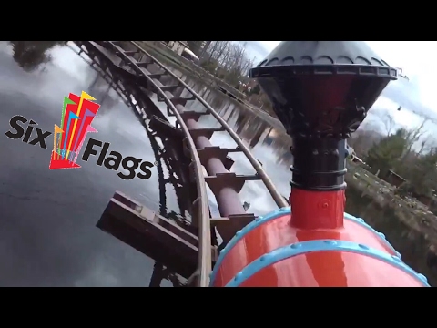 RUNAWAY MINE TRAIN at Six Flags Great Adventure Front Row POV