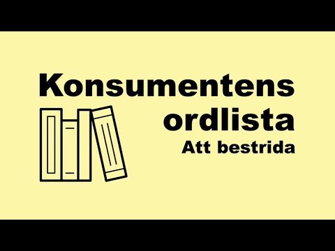 Konsumentens ordlista - bestrida