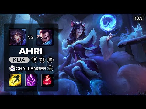 Ahri vs Yasuo Mid - KR Challenger - Patch 13.9 Season 13