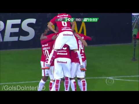 Internacional 2 x 1 Tigres - Libertadores 2015 (montagem hino globo sp)
