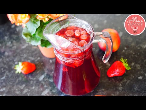 How to make Strawberry & Peach Kompot | Natural Fruit Drink Recipe | Kompot Recipe