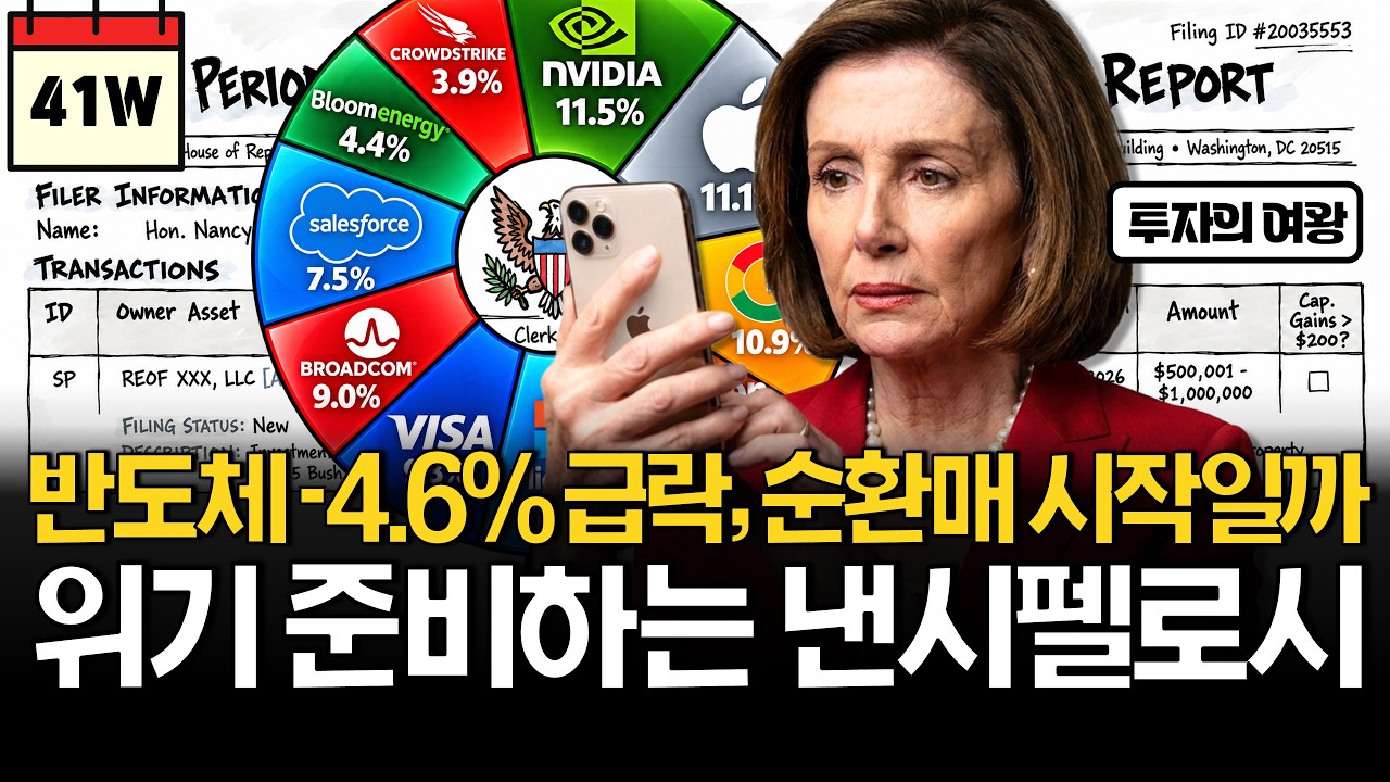 반도체 -4.6% 급락, 펠로시도 위기준비 시작했다!