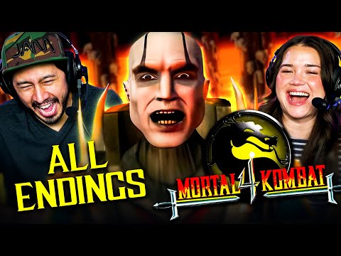 MORTAL KOMBAT 4 - ALL ENDINGS REMASTERED REACTION! | MK