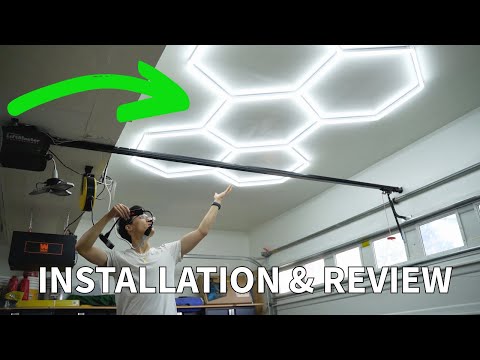 Installing Hexagon Garage Lights in My Garage Review & Thoughts: High-Brightness Lighting Solution
