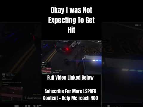 I fr was not expecting to get hit.  #gta #gta5 #lspdfr #shorts