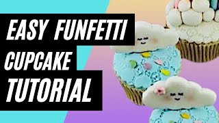 How To Make Funfetti Cupcakes | Rainbow Themed Cake Toppers