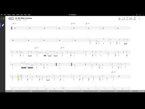 Tu mi rubi L'anima  ( Collage ) ,Tablatura e base Senza Basso - Backing bass track - NO BASS