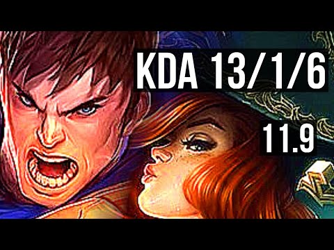 GAREN vs MISS FORTUNE (MID) | 13/1/6, Legendary, 700+ games | EUW Master | v11.9