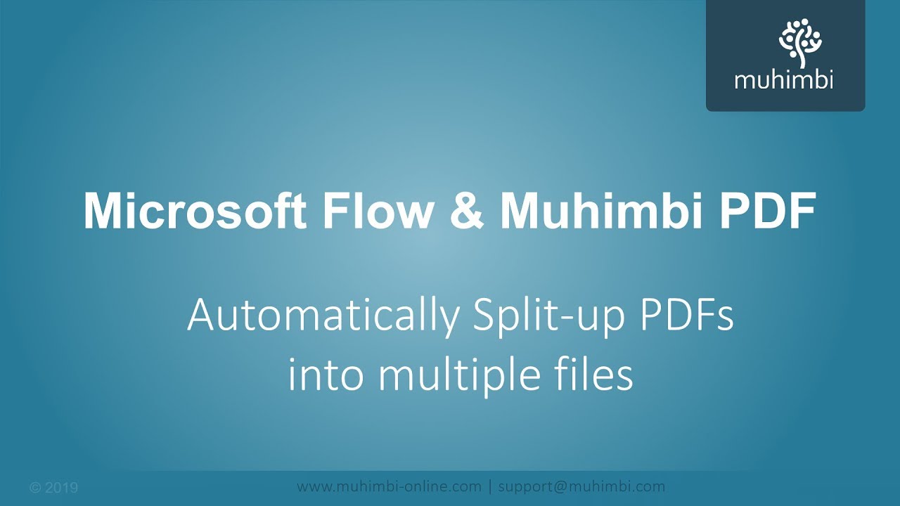 Automatically split PDF files into smaller ones using MS Flow