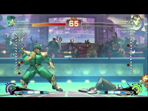 AOI MOMO [Bison] vs PeaceEmason [Chun] SSF4 Japanese Online Ranked Matches - TRUE-HD