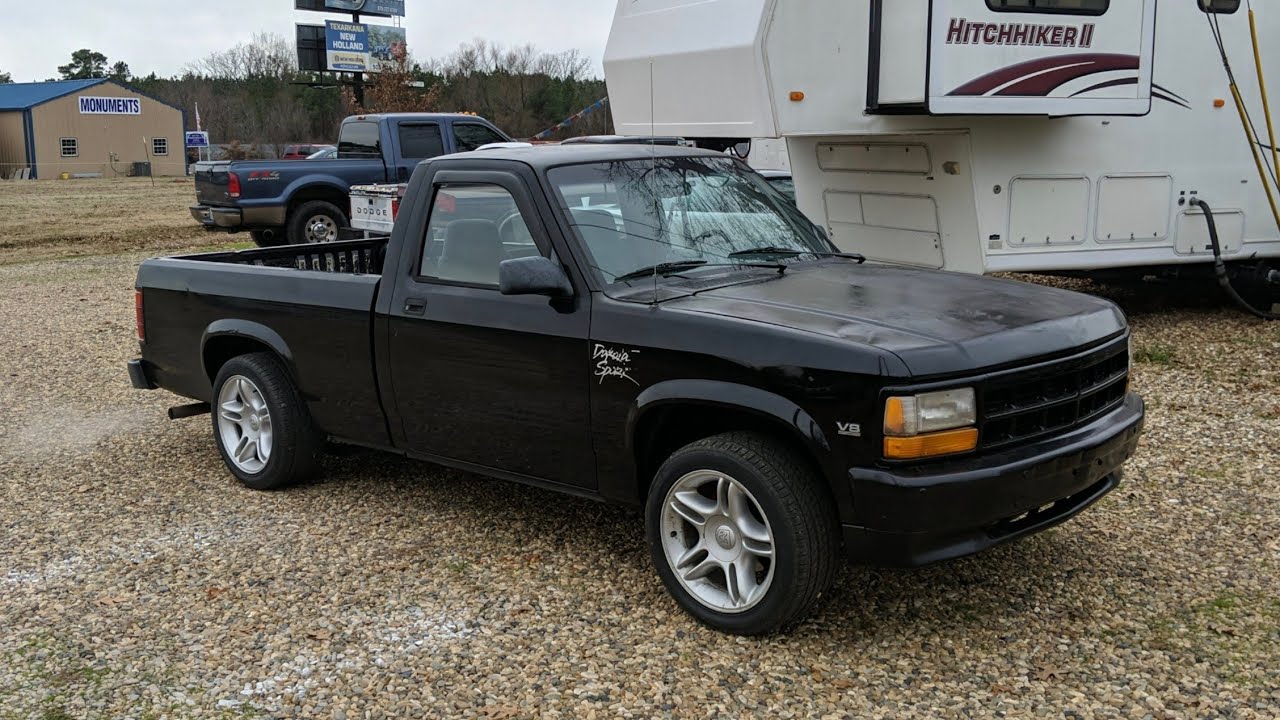 1993 Dodge Dakota Sport 5.2 V8 Cold Start & Interior Tour