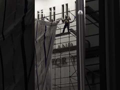 Trump's name seen being removed from Kennedy Center