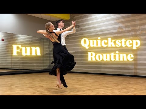 Fun Quickstep Intermediate Level Routine GREAT FOR PRACTICE | Figure Names & Timing🔥