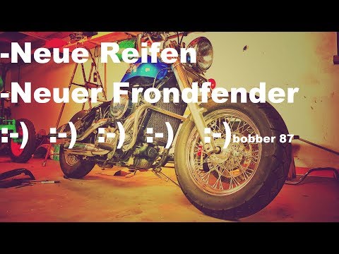 Umbau zum Bobber | Avon Cobra Ww Reifen | Chop-it kurzer Frontfender | Kawasaki VN800 Vulcan