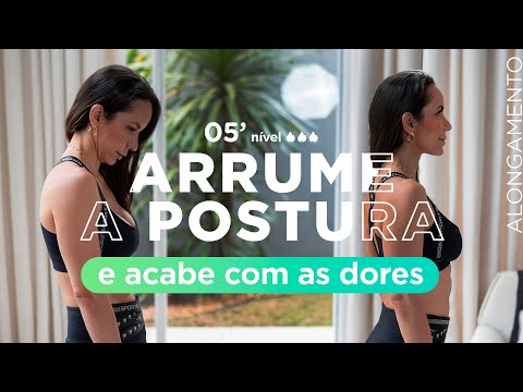 Exercício fácil para corrigir a postura em 5 minutos - Carol Borba ✅