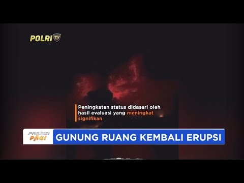 GUNUNG RUANG KEMBALI ERUPSI