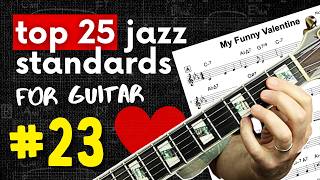 MY FUNNY VALENTINE Guitar Lesson (tab, chords, scales) | #23 of Top 25 Jazz Standards for Guitar