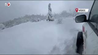 Düzce'de Yaşlı Hastaya Paletli Ambulans Ulaştı