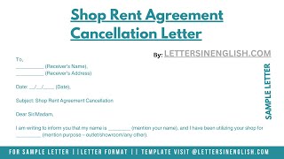 Shop Rent Agreement Cancellation Letter