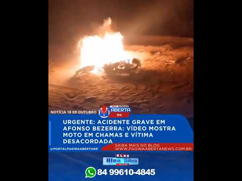 O portal Página Aberta RN recebeu, de forma urgente, um vídeo chocante registrando um grave acidente