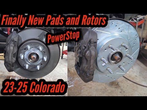 23-25 Chevy Colorado New Front Brakes Rotors and Wear Sensor from Power Stop A look at my Issues