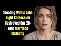 Cheating Wife S Late Night Confession Destroyed Our 20 Year Marriage Instantly Cheating Wife Story