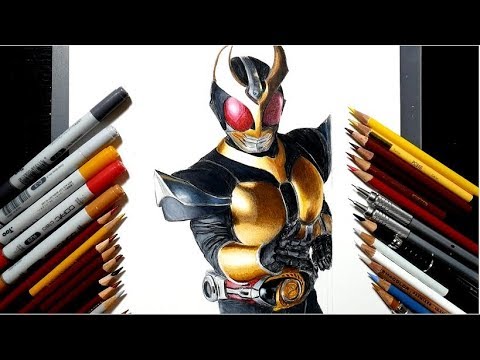 仮面ライダーアギトを描いてみた 色鉛筆　Realistically draw Kamen Rider Agito with colored pencils Video