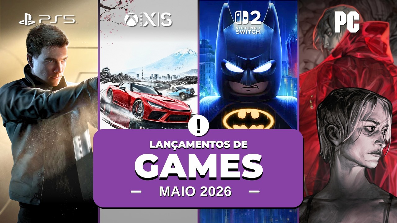 10 LANÇAMENTOS DE GAMES DE MAIO 2026: FORZA HORIZON 6, 007 FIRST LIGHT E MAIS