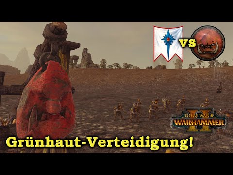 Grünhaut-Verteidigung vs Hochelfen-Plänkler - Total War: Warhammer 2 multiplayer 1v1