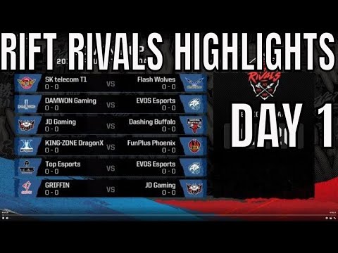 Rift Rivals LCK LPL LMS HIGHLIGHTS ALL GAMES Day 1 - Rift Rivals 2019