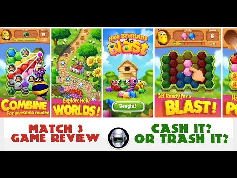 Bee Brilliant Blast (mobile) match 3 game review - Cash it? Or Trash it?
