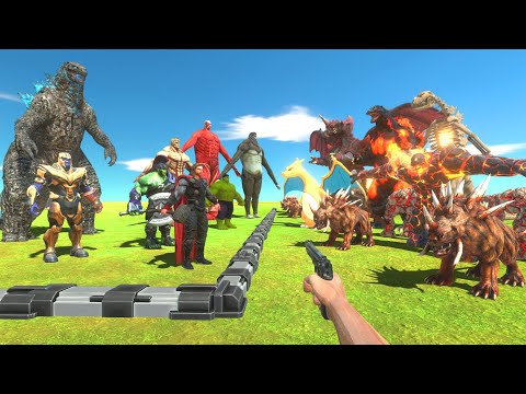 FPS Avatar Rescues Titan Team and Fights Fire Monsters - Animal Revolt Battle Simulator