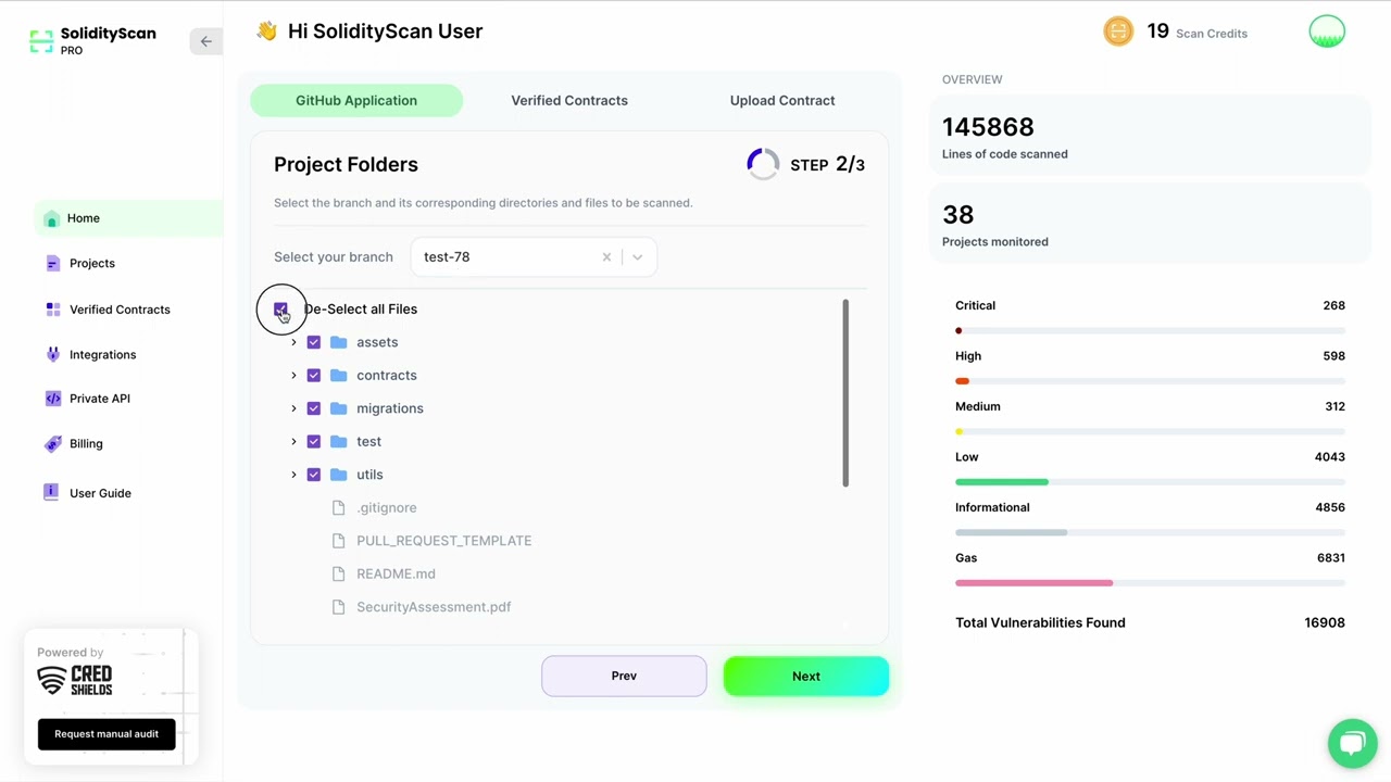 Scan a Github Project using SolidityScan