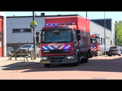 [GRIP1] ZGB Brandweer IJsbrand TS 13-2131 en Robot 13-2161 met spoed naar een Grote Brand in Almere