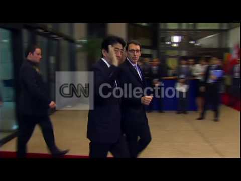 BELGIUM: G7 - JAPAN PM ABE ARRIVAL