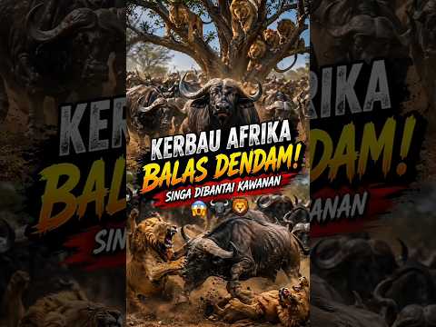 KERBAU BALAS DENDAM!  Dibantai Singa!