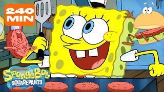 Download lagu 4 HOURS of SpongeBob Cooking at the Krusty Krab 🍔 | SpongeBob mp3